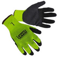 Hi-Viz Lime Textured Latex Palm Coated Gloves